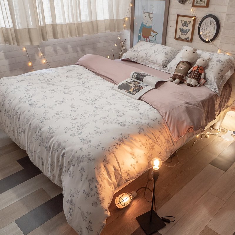 月季 100%天丝 薄床包两用被组(60支) - 寝具 - 其他材质 粉红色