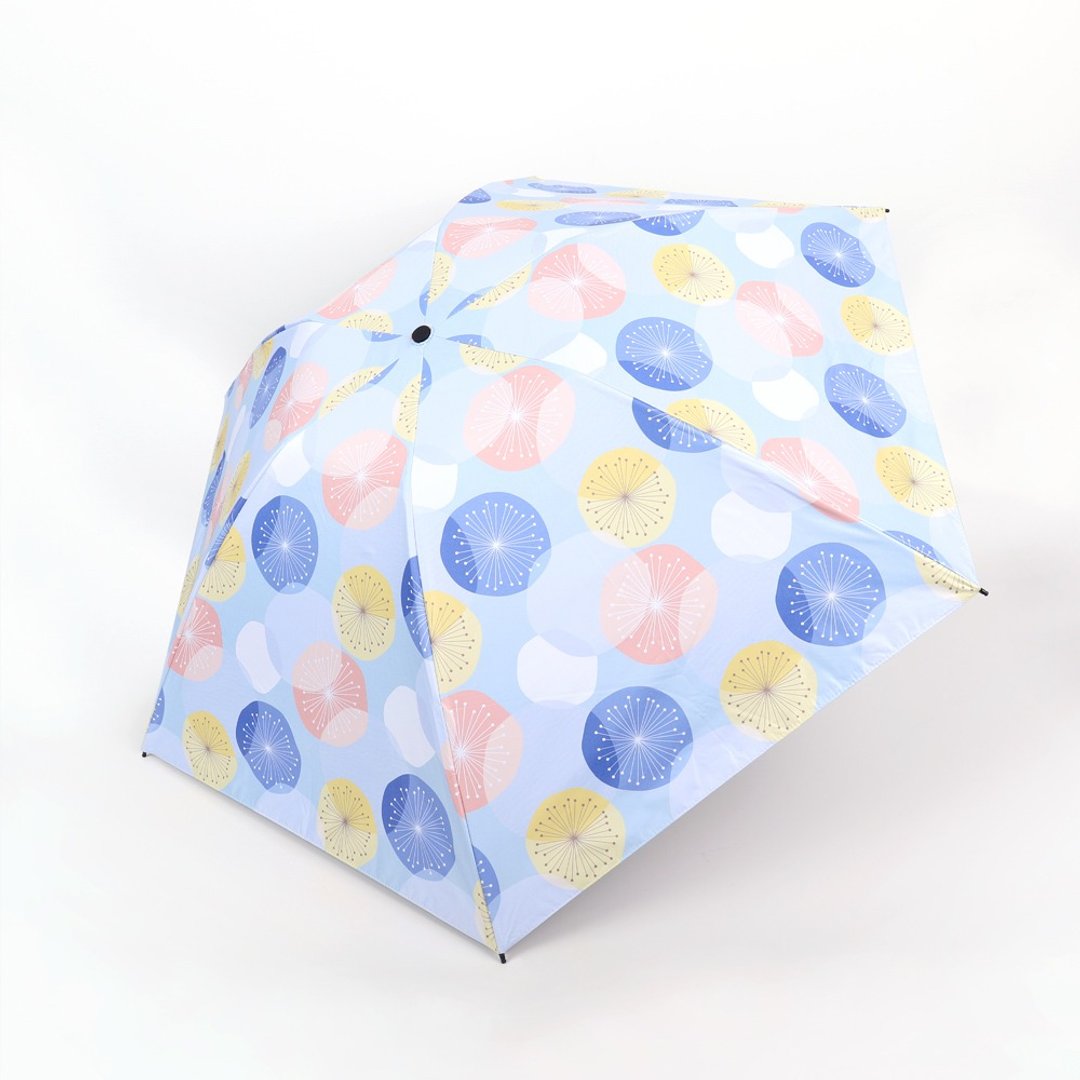 【rento】日式超轻黑胶蝴蝶伞 晴雨伞 - 夏日烟火(蓝) - 雨伞/雨衣 - 防水材质 蓝色