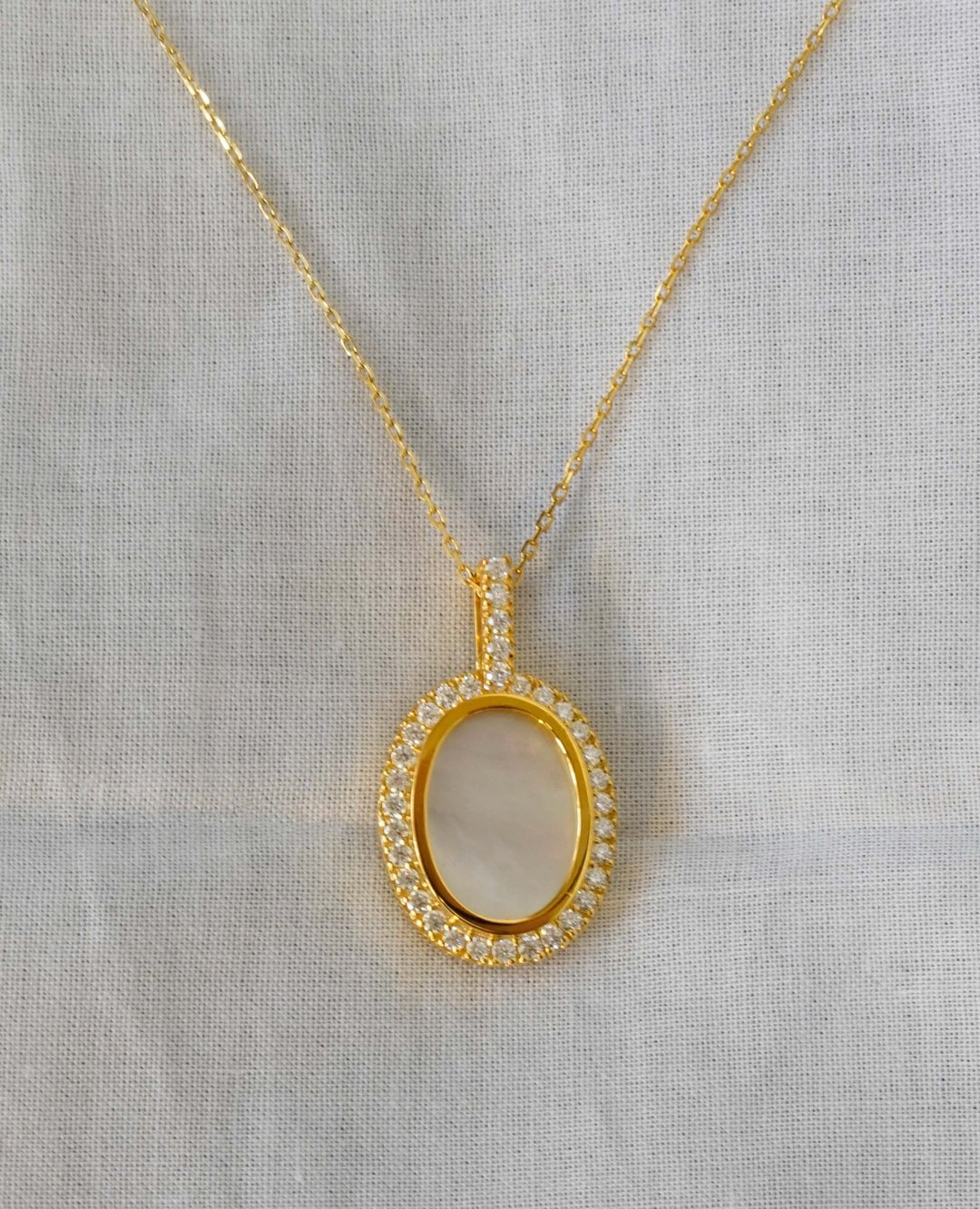 SV Melee Mother of Pearl necklace 珍珠母贝项链 - 项链 - 其他金属 白色