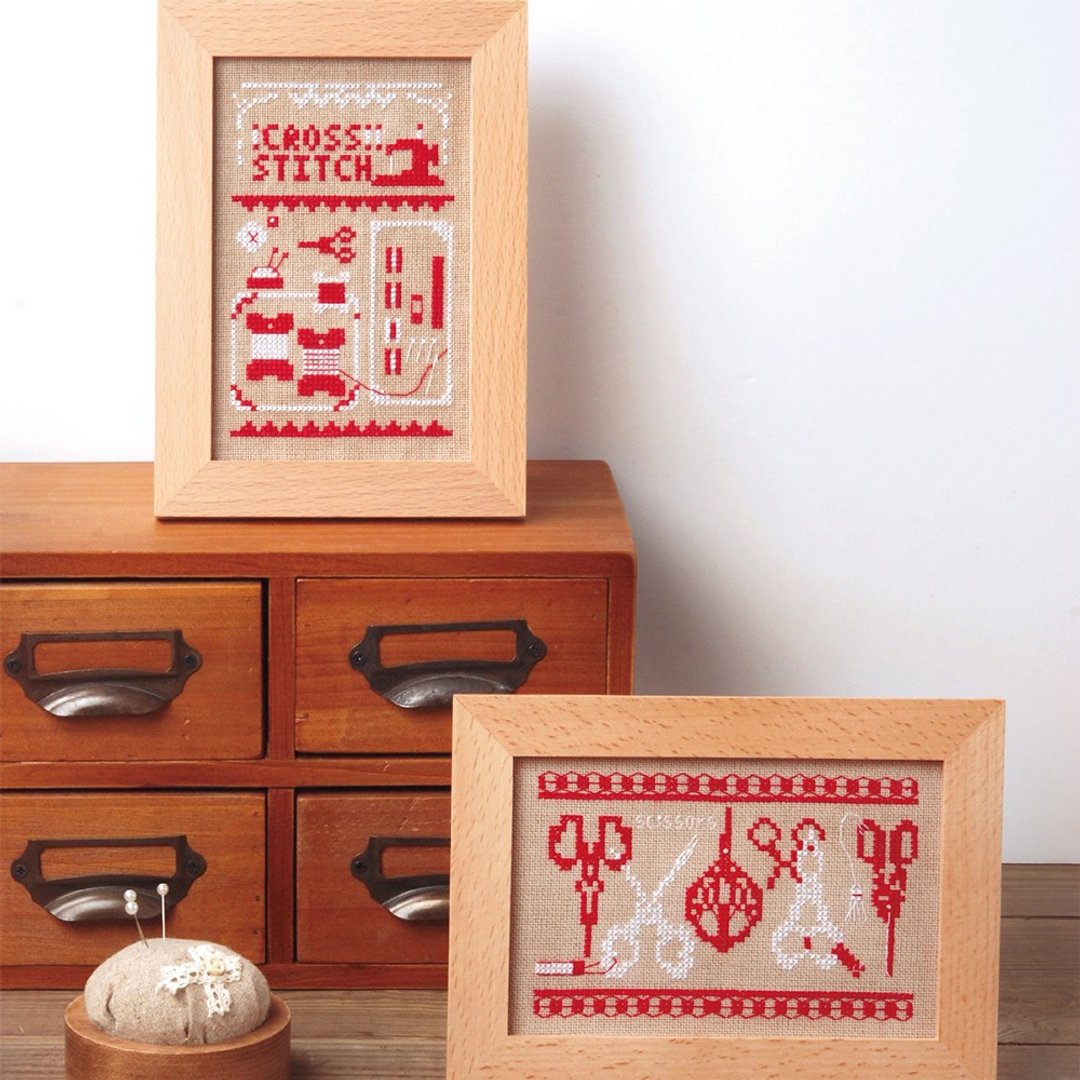 经典红白绣相框 十字绣材料套组 | Xiu Crafts - 摆饰 - 绣线 多色