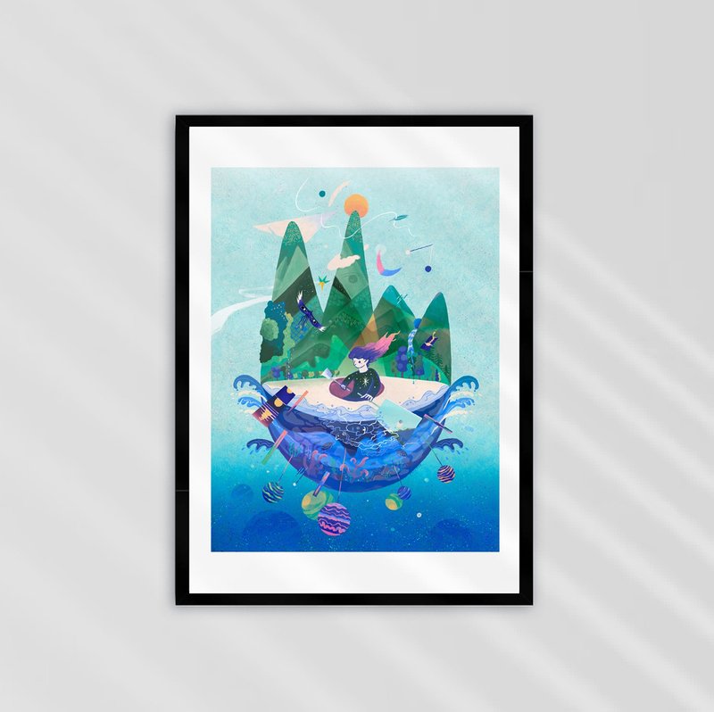 艹方作品 心的方向-内在罗盘 复制画 艺术微喷 布置民宿摆设 - 海报/装饰画/版画 - 纸 多色