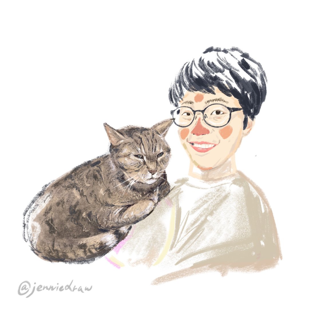 宠物时尚插画设计/似颜绘/电脑绘图/可加文字/关注IG送手机壁纸 - 订制画像 - 其他材质 多色
