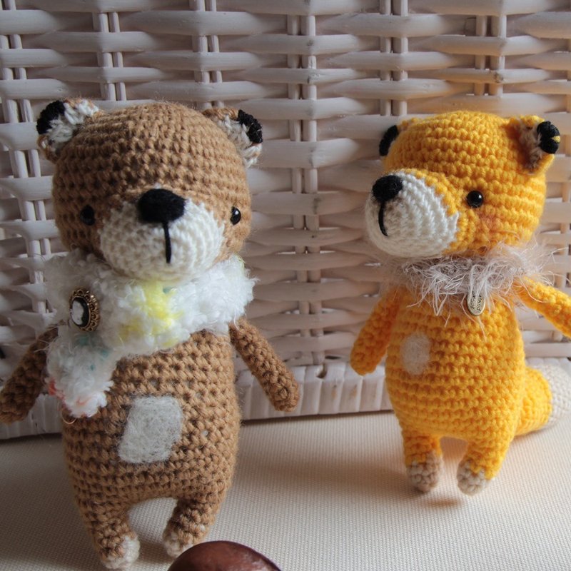 围巾小狐狸 - 玩具/玩偶 - 聚酯纤维 黄色