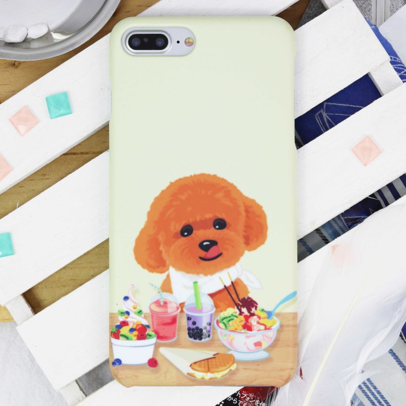 玩具贵妇狗贵宾犬磨砂手机壳iphone XS + Plus Galaxy S9 note 9 - 手机壳/手机套 - 塑料 