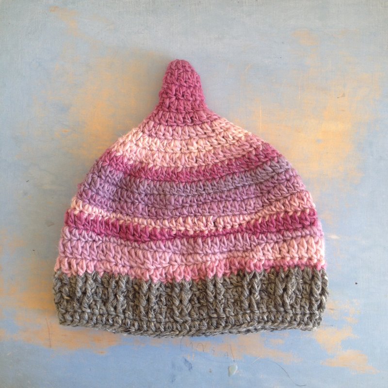 Pinky Waves LL Gnome beanie - 帽子 - 羊毛 粉红色
