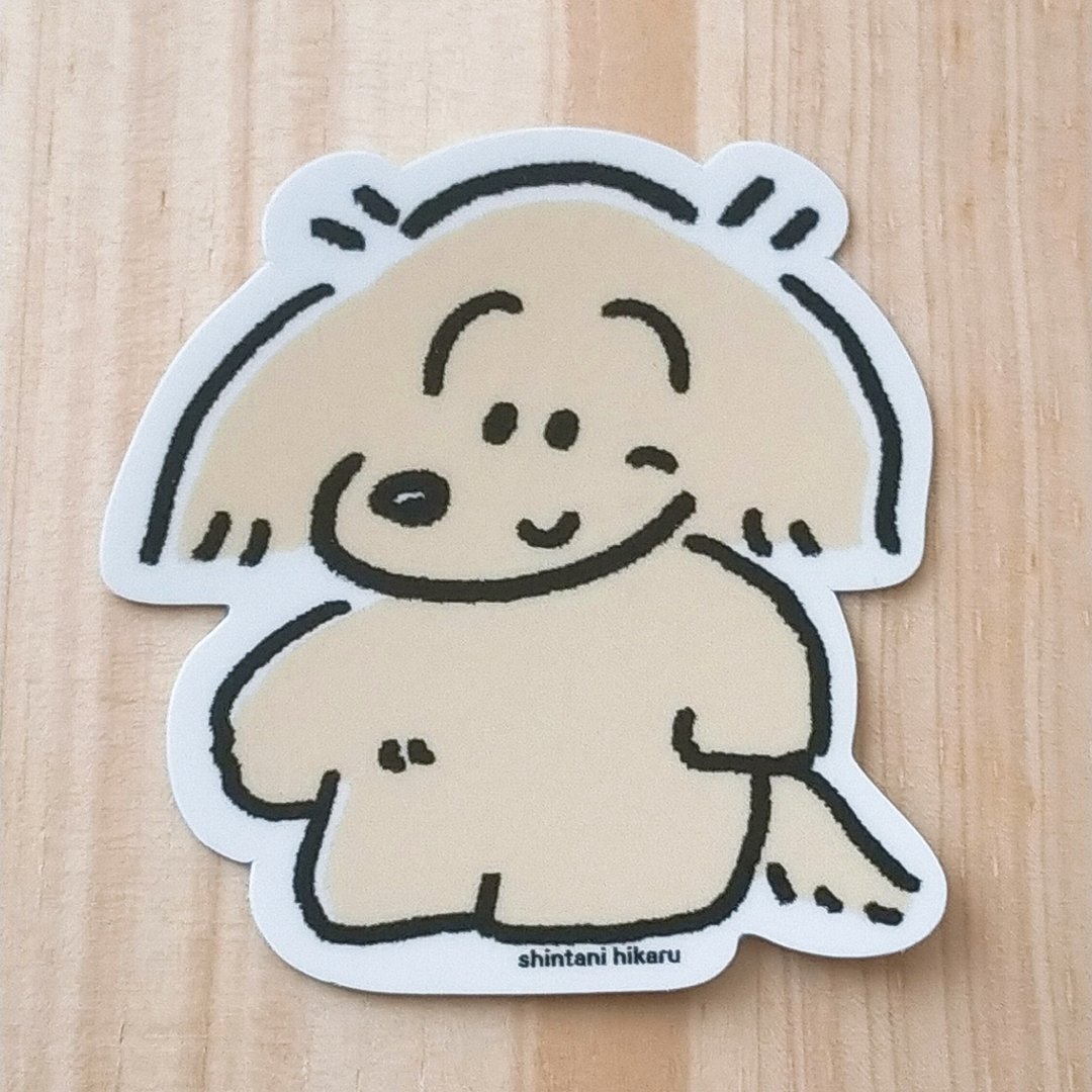 腊肠犬贴纸 米白色 - 贴纸 - 其他材质 