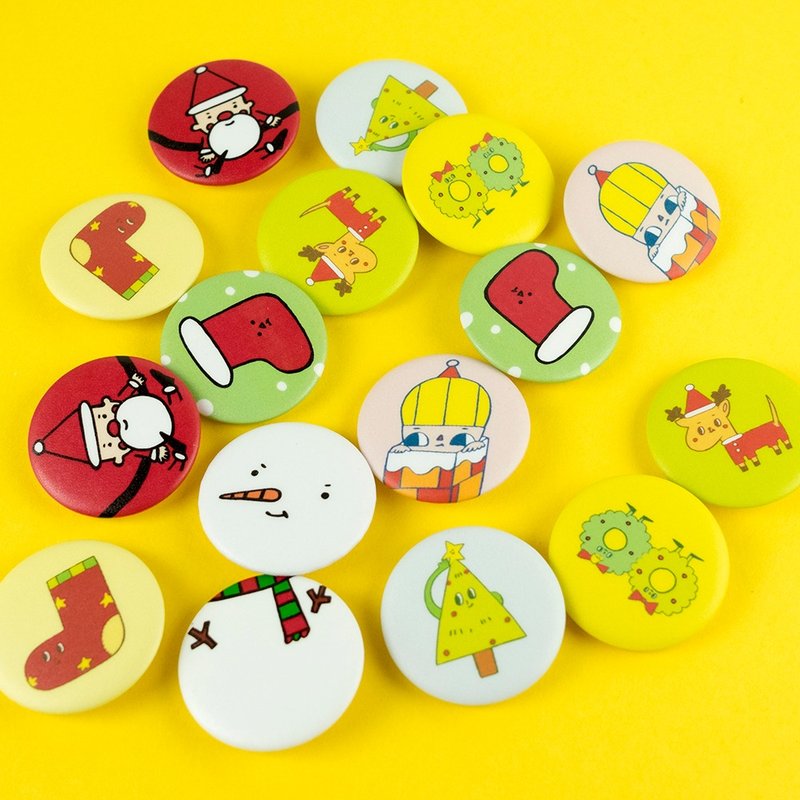 圣诞节 小徽章 - 徽章/别针 - 其他金属 多色