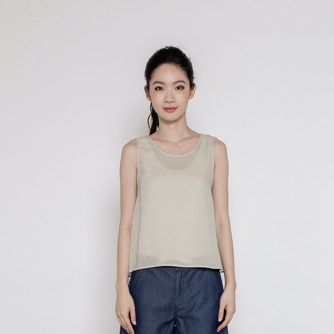 闲适田园休闲背心 Countryside Tank Top - 女装背心 - 棉 多色