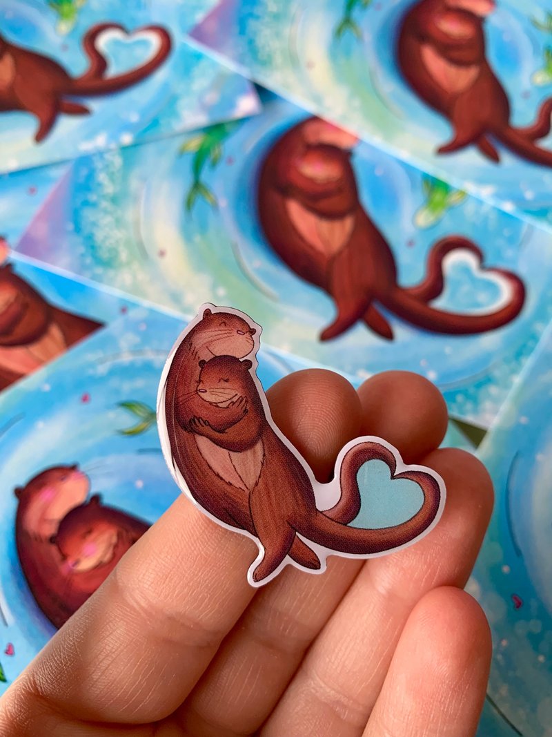 Otter pin - 徽章/别针 - 不锈钢 多色
