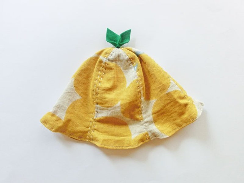 Grow Up! Leaf Hat for Baby & Toddler / Yellow Baloon - 围嘴/口水巾 - 棉．麻 黄色