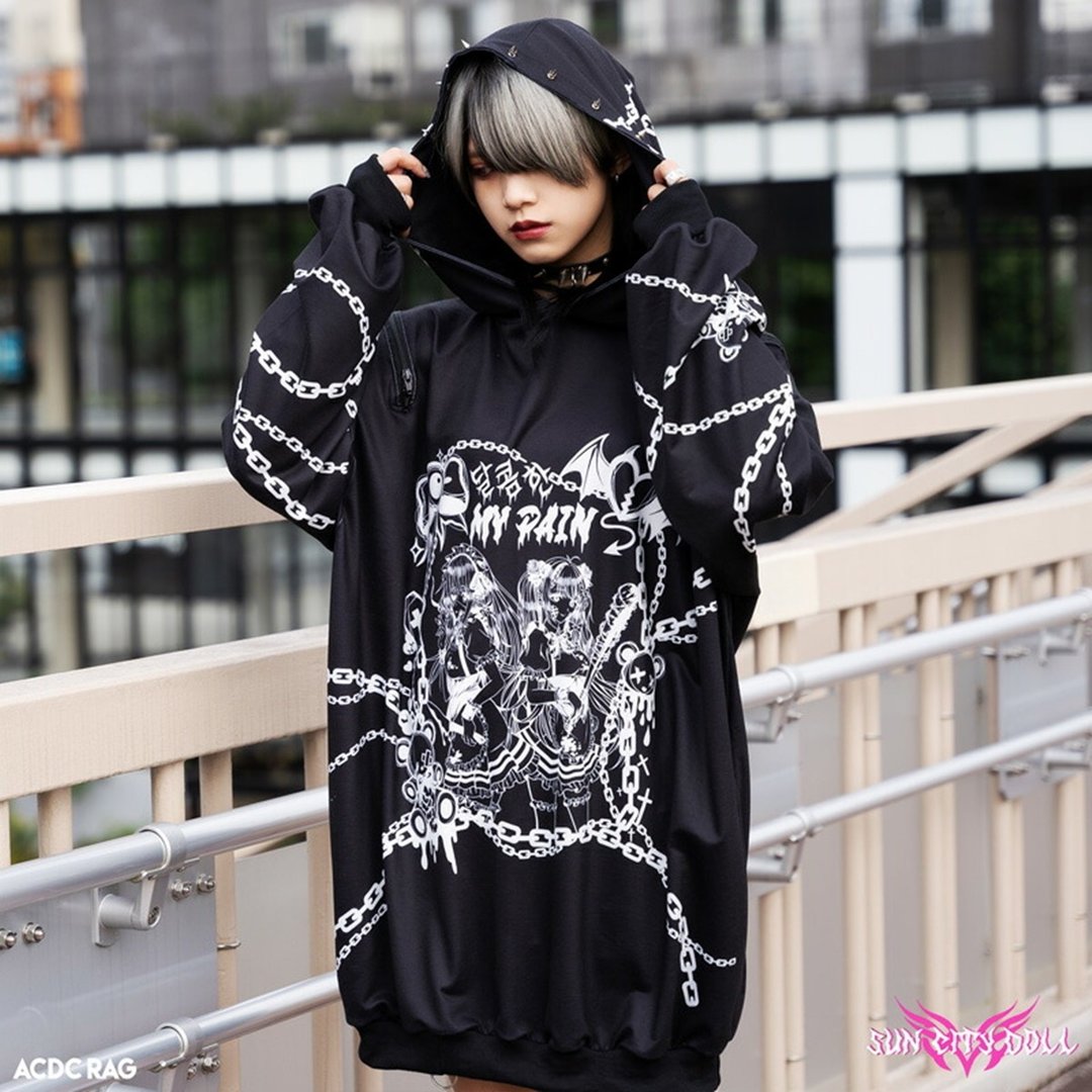 韩国设计师SUNCITYDOLL长袖连帽T恤ACDC RAG台湾代理JA0750 - 女装上衣 - 其他材质 