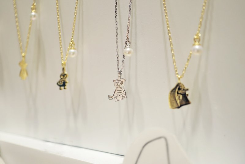 【Moomin】Too Ticky迪琪珍珠纯银项链 - 项链 - 纯银 白色