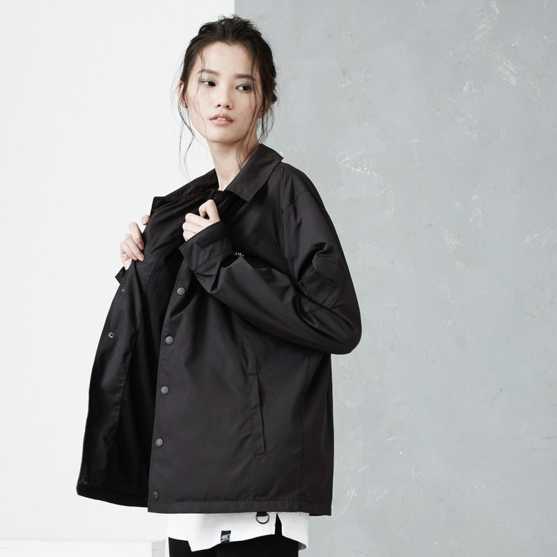 DYCTEAM - waterproof Coach Jacket | 防水教练外套 - 女装休闲/机能外套 - 防水材质 黑色