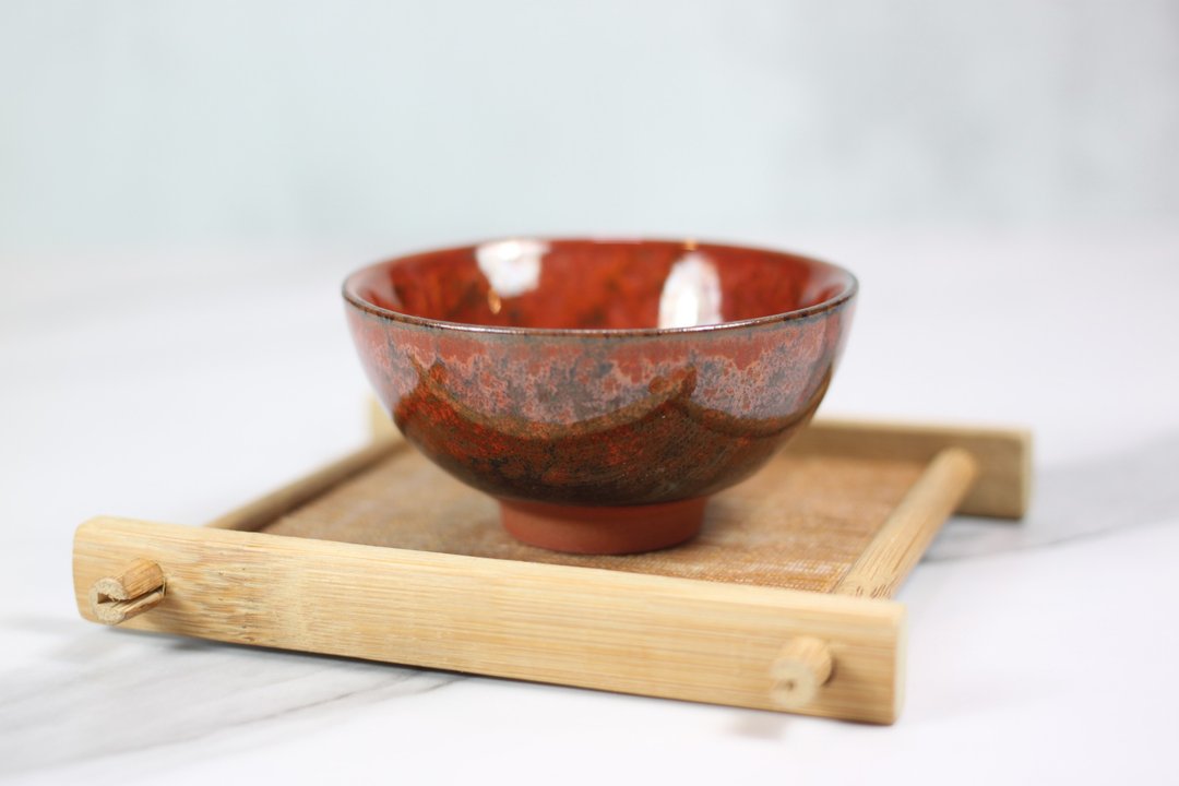 【圣诞礼盒】团花 结晶釉 圆满茶杯 莺歌陶艺名家叶敏祥作品 - 茶具/茶杯 - 陶 
