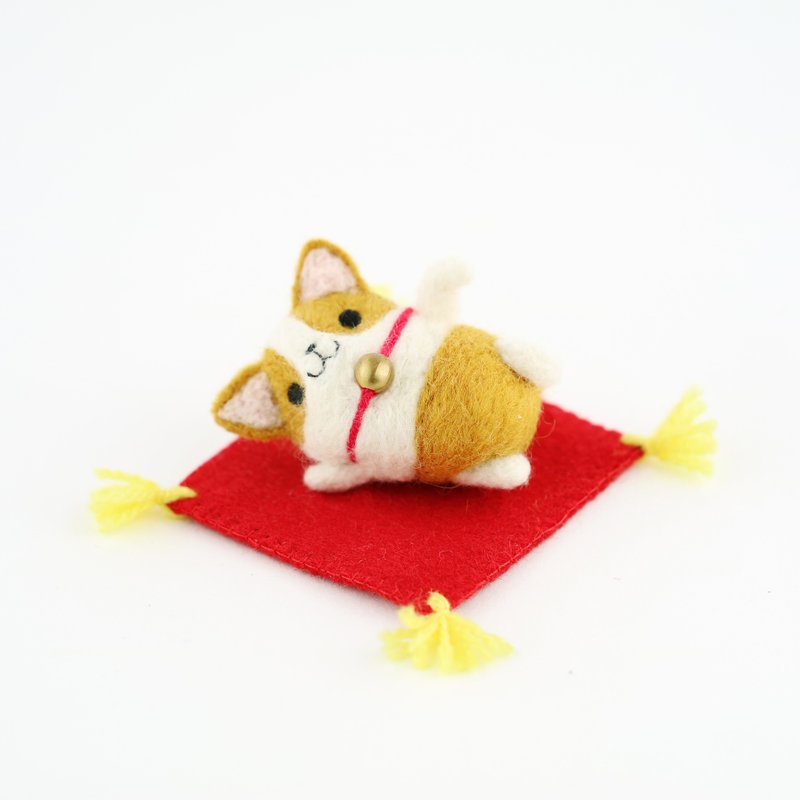 祈愿招财-好运旺旺柯基 - 摆饰 - 羊毛 