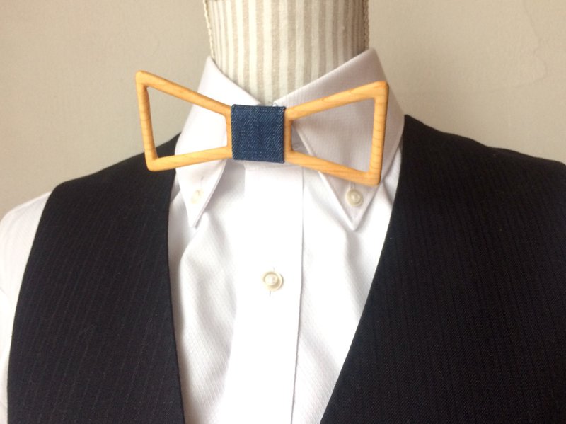 wood bowtie - 领带/领带夹 - 木头 咖啡色