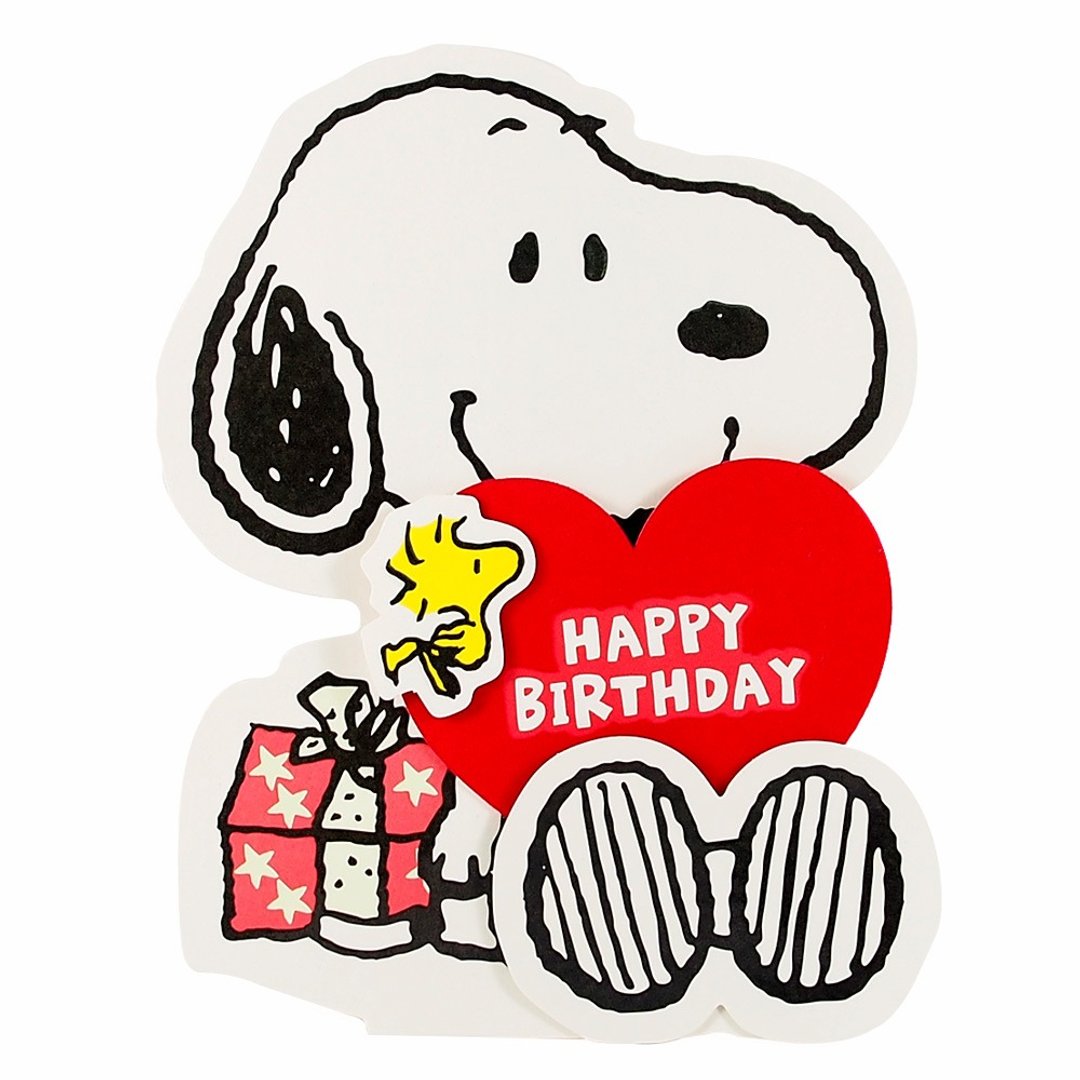 Snoopy 点我的鼻子【Hallmark-Peanuts史奴比-音乐 生日祝福】 - 卡片/明信片 - 纸 白色