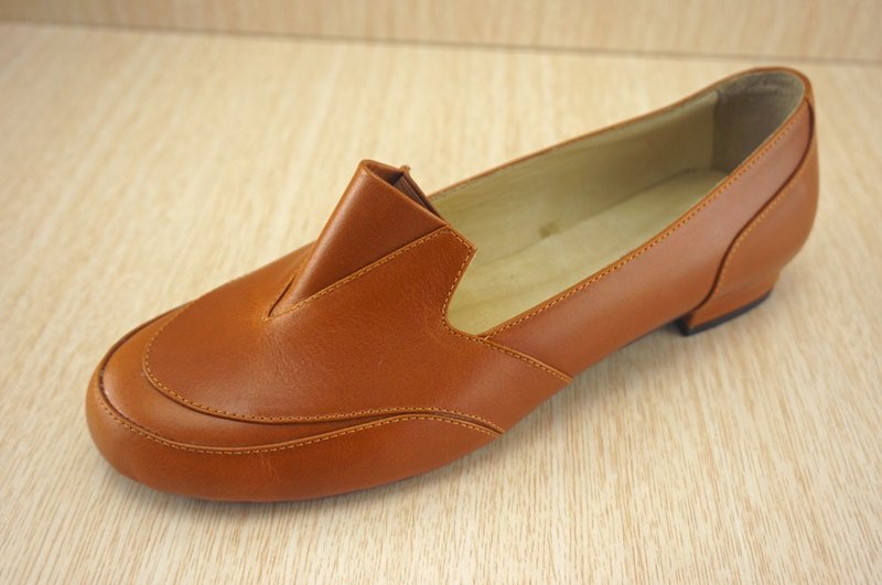 圆头鞋 低跟鞋  独角 - 女款休闲鞋 - 真皮 多色