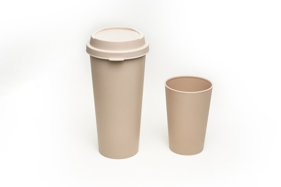 台湾茶纤维循环杯 - 茶具/茶杯 - 环保材料 卡其色