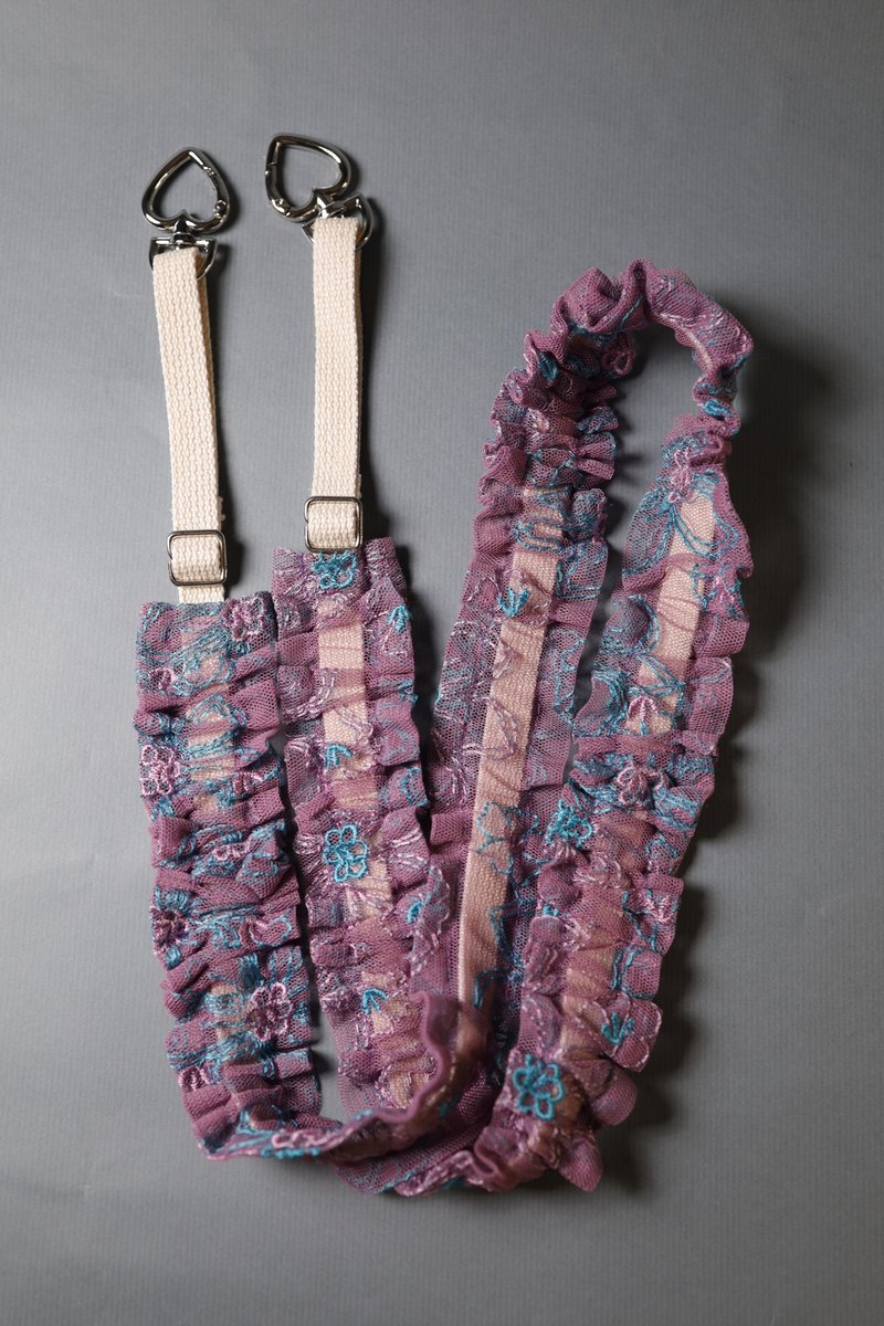 【一月一日】台湾制造 紫芋蕾丝 手机背带 - 挂绳/吊绳 - 聚酯纤维 紫色