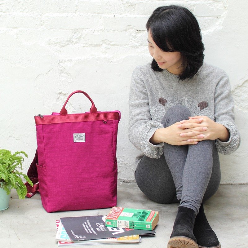 随心好用手提后背包(14寸笔电OK)紫红_100448 - 后背包/双肩包 - 防水材质 紫色