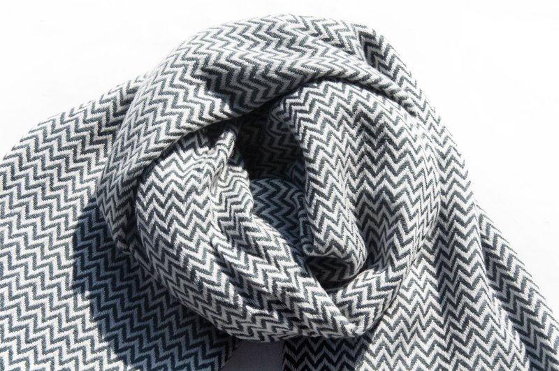 厚款喀什米尔Cashmere 针织围巾 纯羊绒围巾 羊毛披巾 手织盖毯巾 - 围巾/披肩 - 羊毛 多色