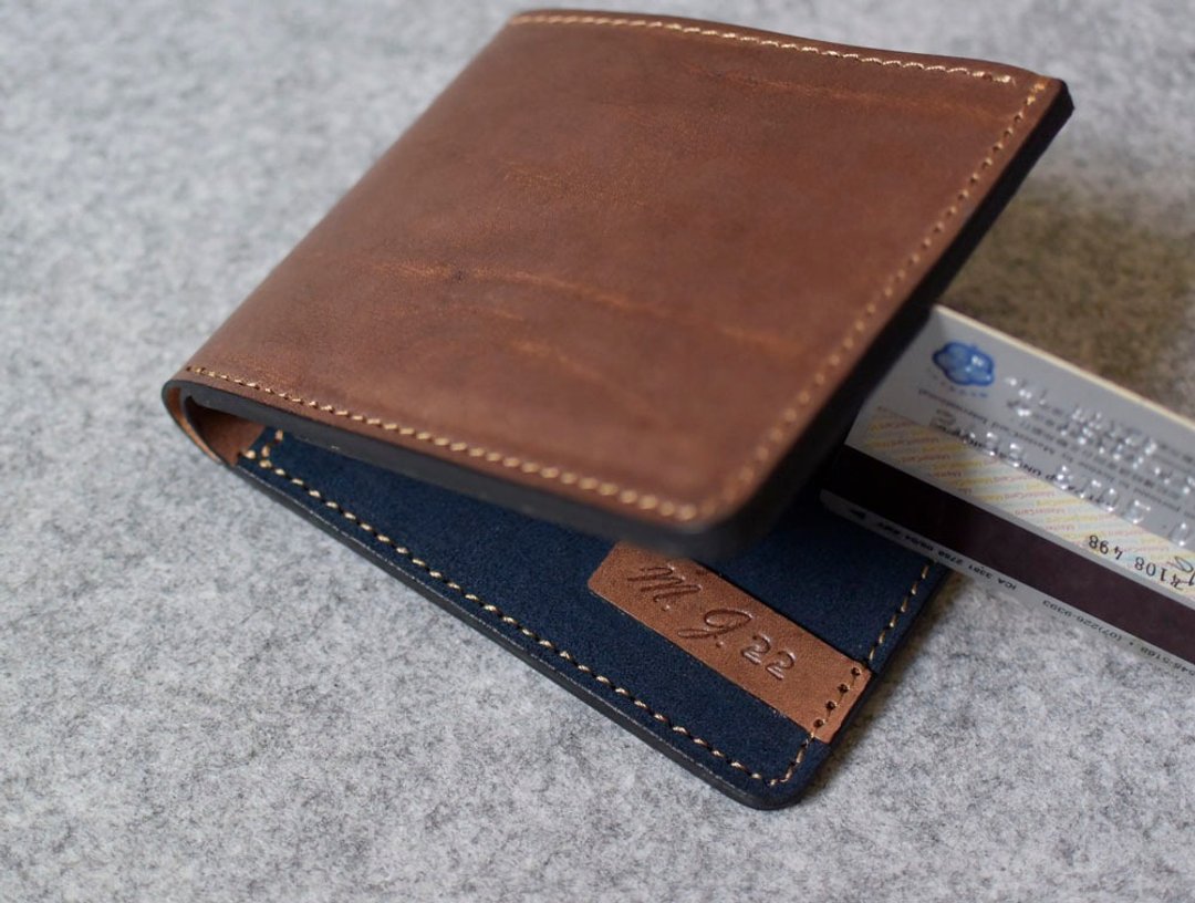 真皮个性短夹Wallet 8卡+2个大内袋 - 皮夹/钱包 - 真皮 