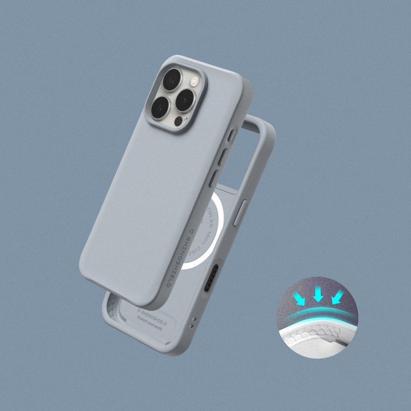 SolidX(MagSafe兼容)强化吸震缓冲防摔手机壳/循环灰 for iPhone - 手机壳/手机套 - 塑料 