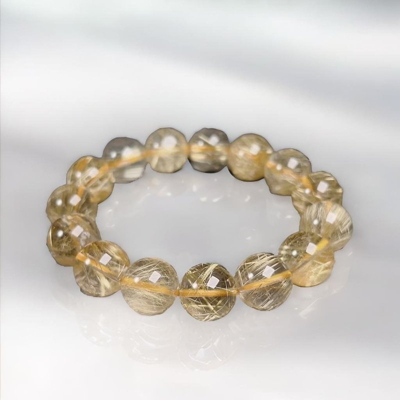 天然钛金水晶手珠| 天然水晶 | 送礼 - 手链/手环 - 水晶 金色