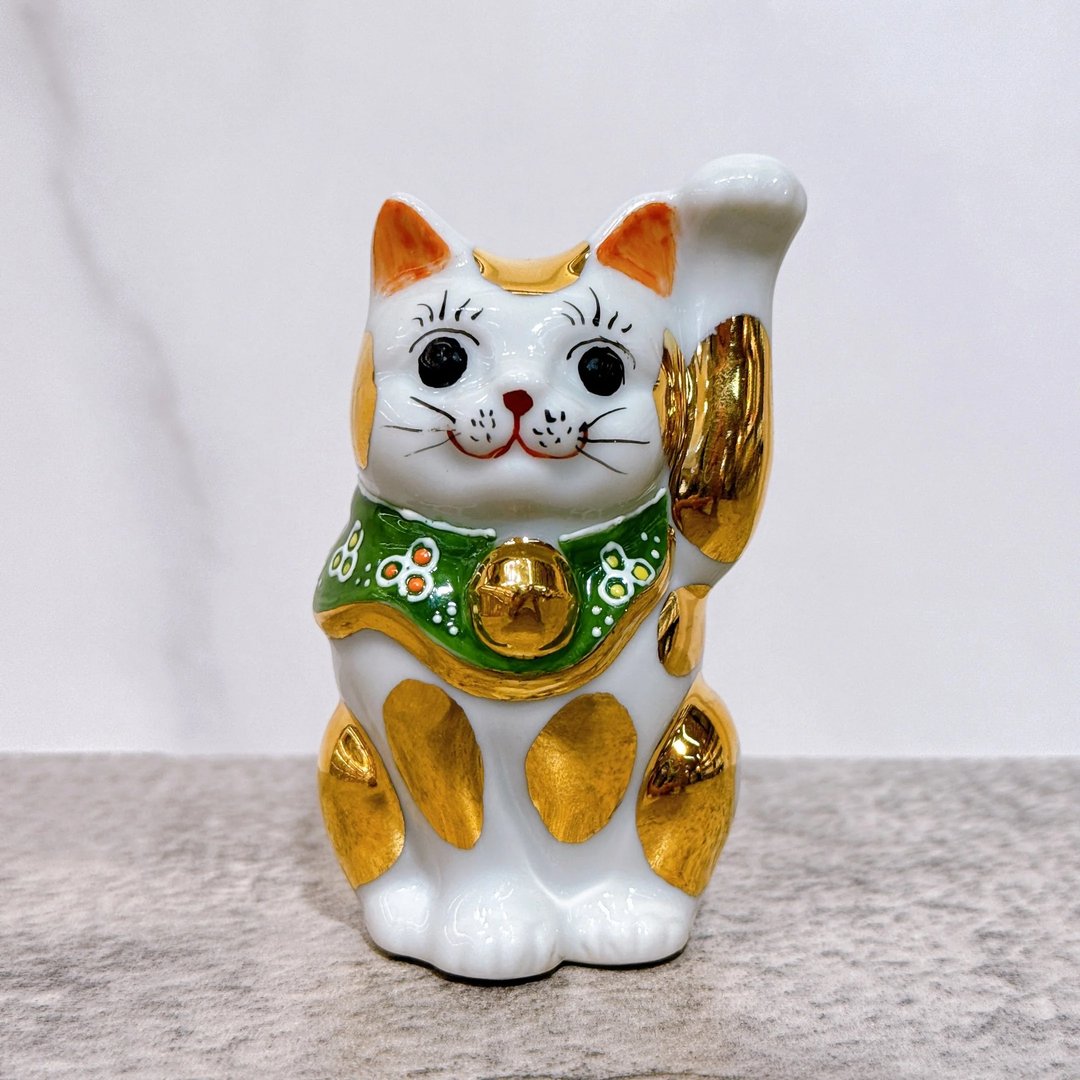 【金翠招福】日本九谷烧招财猫 | 金盛2.8号 - 摆饰 - 瓷 白色