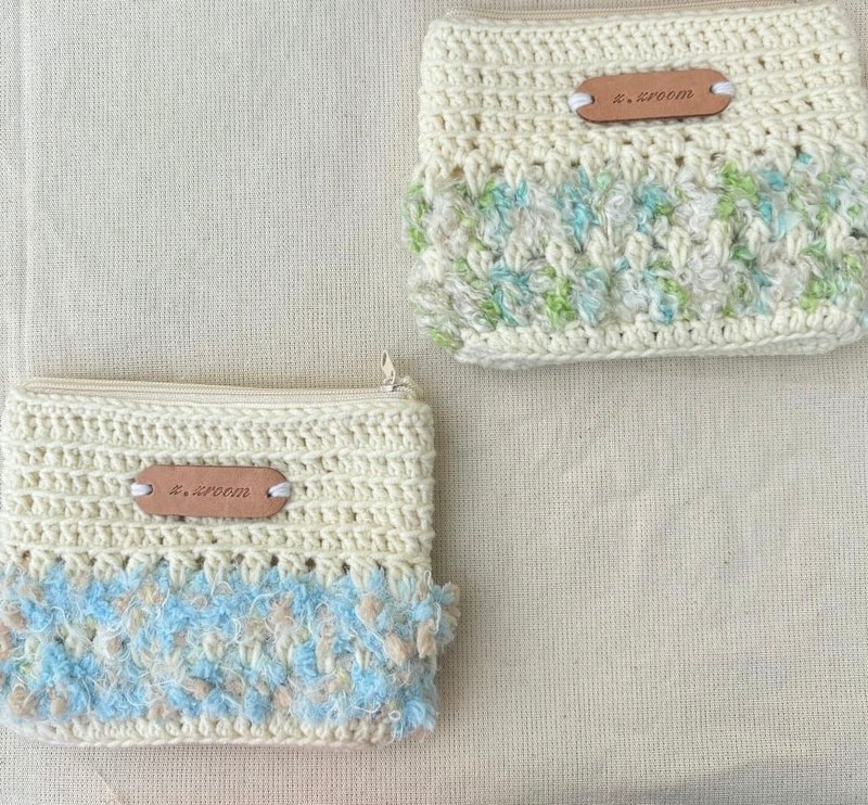 手混线钩织化妆包 - 化妆包/杂物包 - 其他材质 蓝色