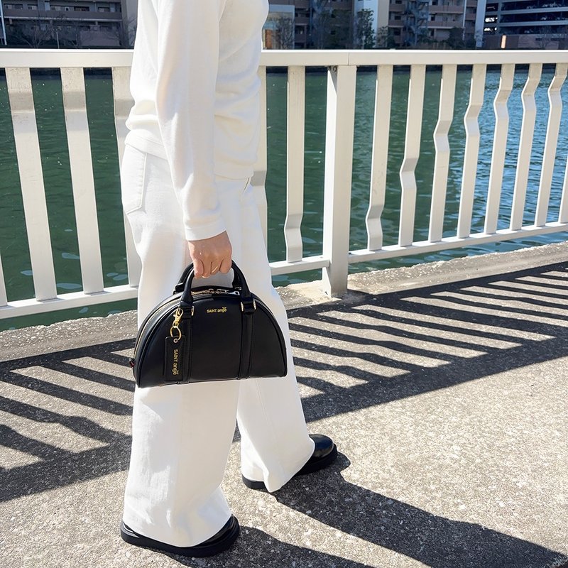 Petit Sac de Voyage / 黑色 - 侧背包/斜挎包 - 人造皮革 黑色