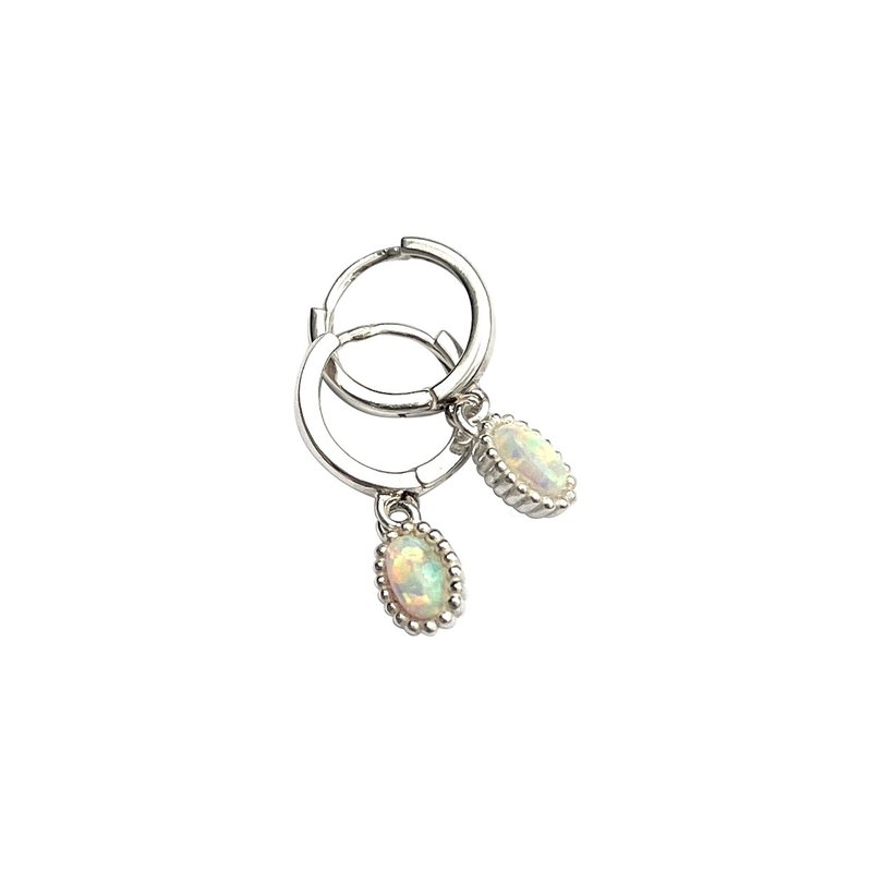 Opal 皮尔斯 - 耳环/耳夹 - 纯银 银色