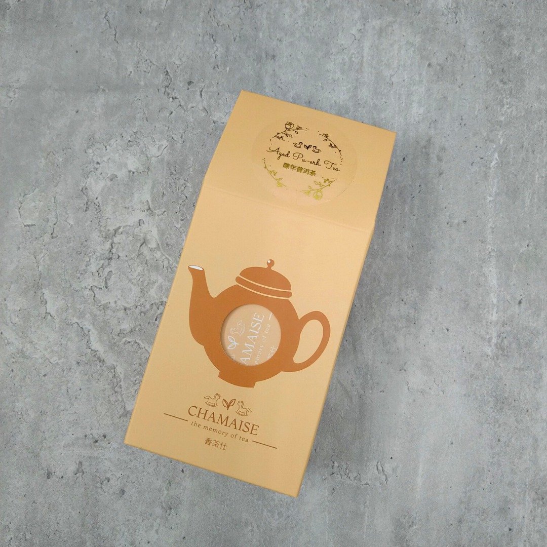 陈年普洱茶 | 立体三角原叶茶包 | 台湾茶 - 茶 - 纸 橘色