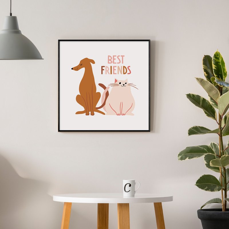 跨形式的爱 - 情侣/情人节/民宿/咖啡厅/工作室/挂画/送礼/布置 - 海报/装饰画/版画 - 棉．麻 多色