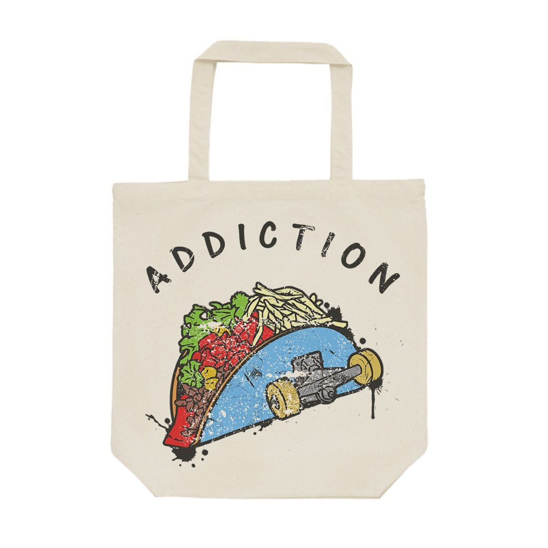 tote bag / sk8 Tacos - 手提包/手提袋 - 棉 卡其色