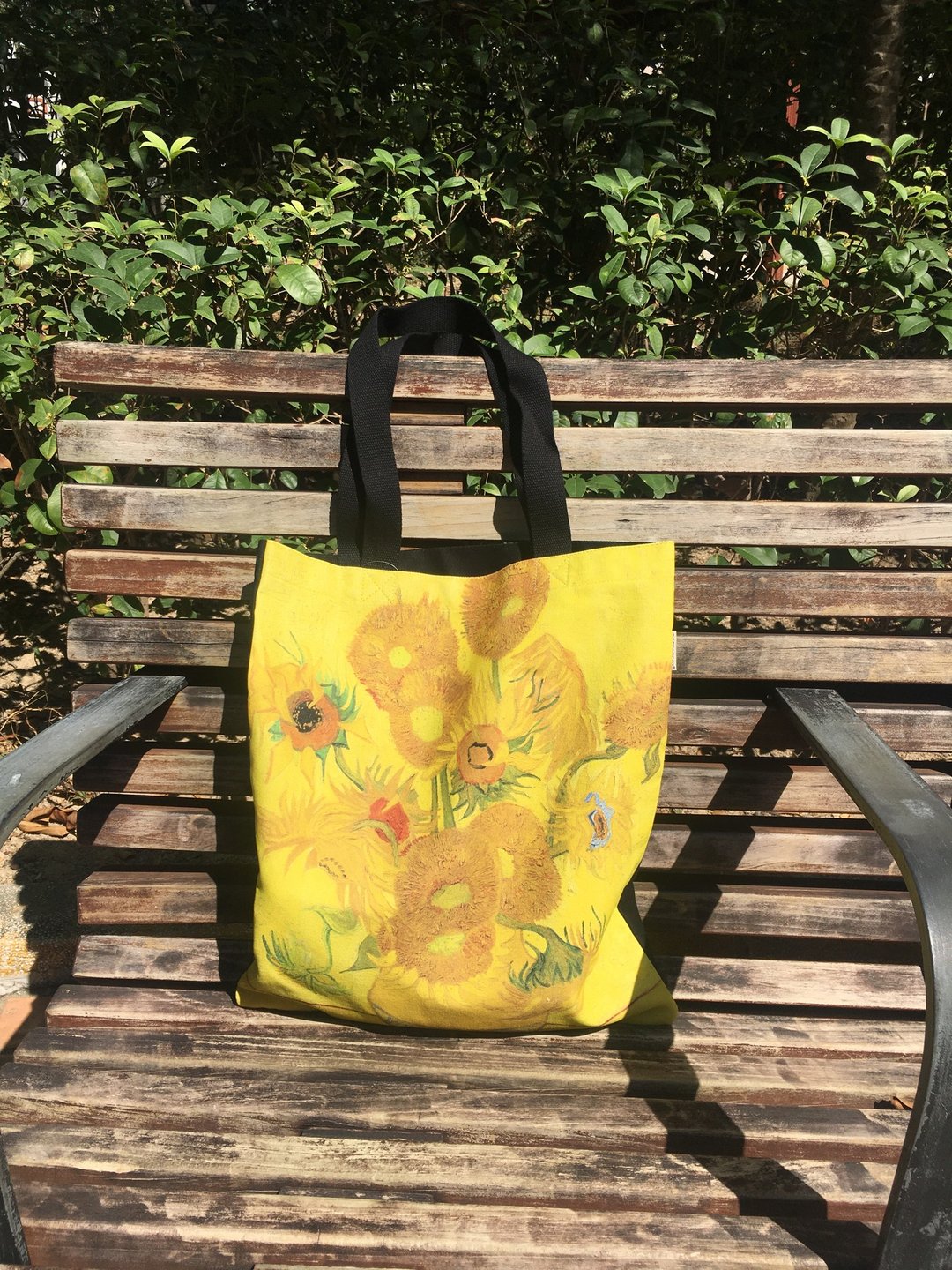 梵高向日葵帆布袋 油画 梵谷传世作品  艺术 欣赏 名作 绘画 - 手提包/手提袋 - 棉 黄色