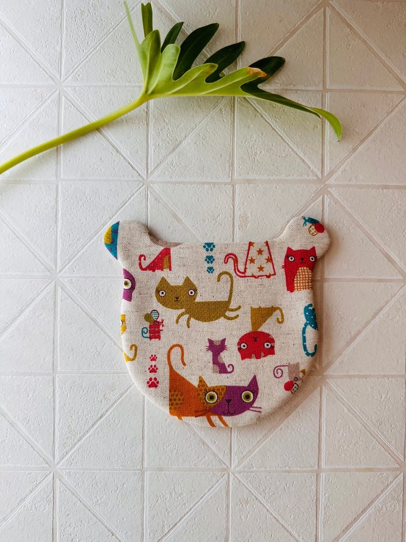 可爱杯垫。棉麻布  102223D - 杯垫 - 棉．麻 多色