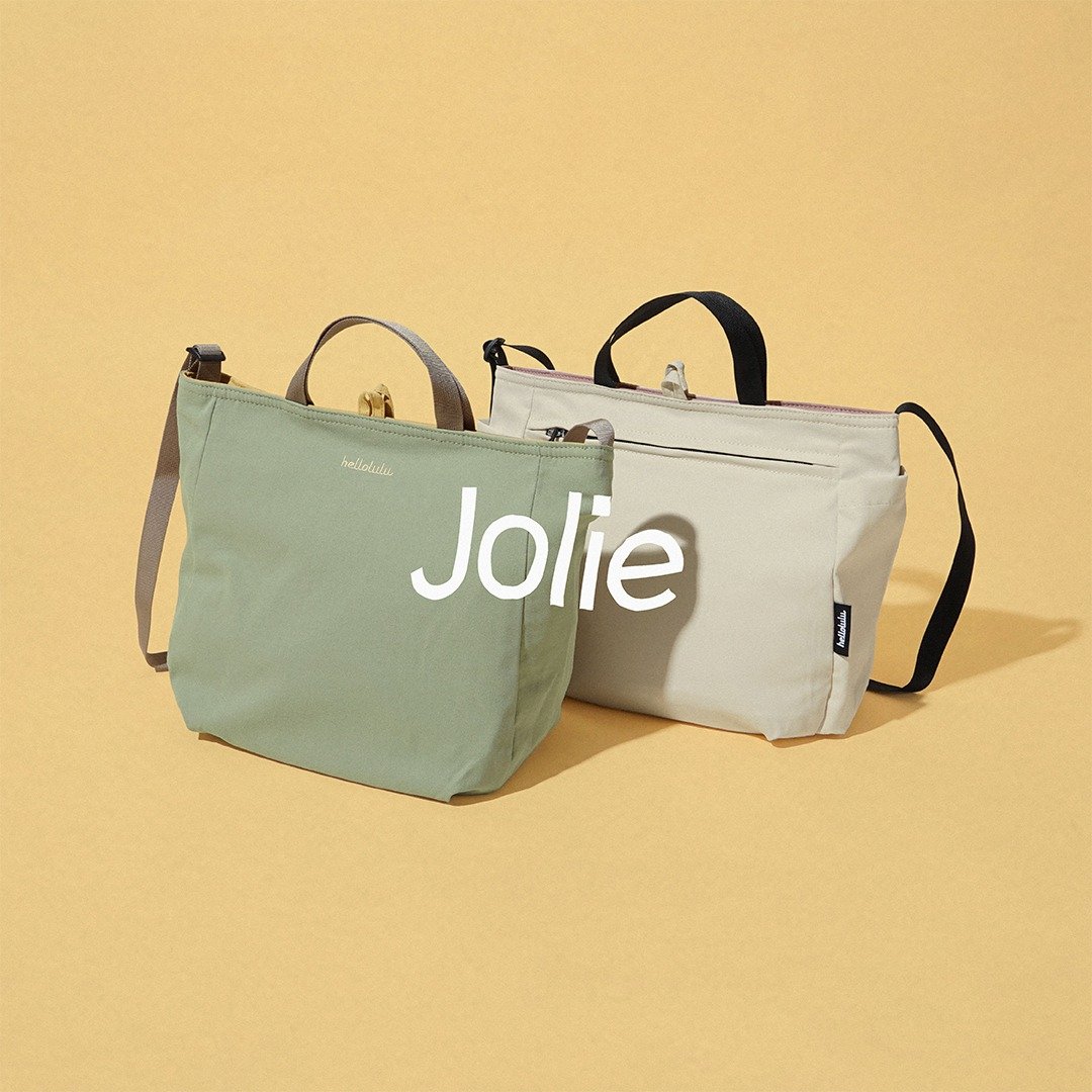 双面双色斜背单肩托特袋 JOLIE ECO 轻巧手提包 (柔绿/雏菊黄) - 侧背包/斜挎包 - 聚酯纤维 多色