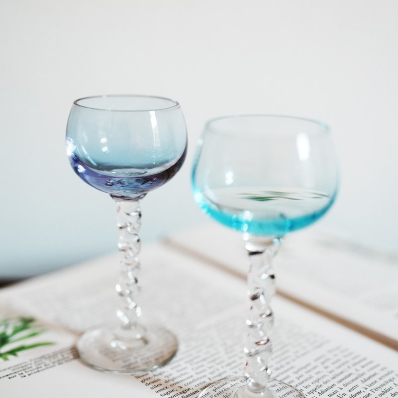 意大利复古手工吹制玻璃杯 / 酒杯  ( 一套3个 ) - 玻璃杯 - 玻璃 多色