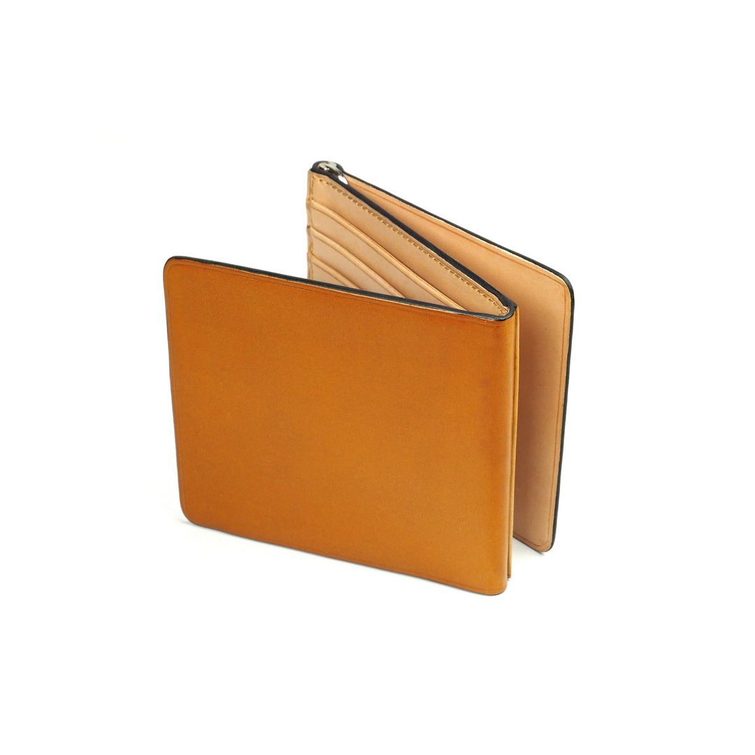 Tri-money clip /Laterite TAN - 皮夹/钱包 - 真皮 橘色