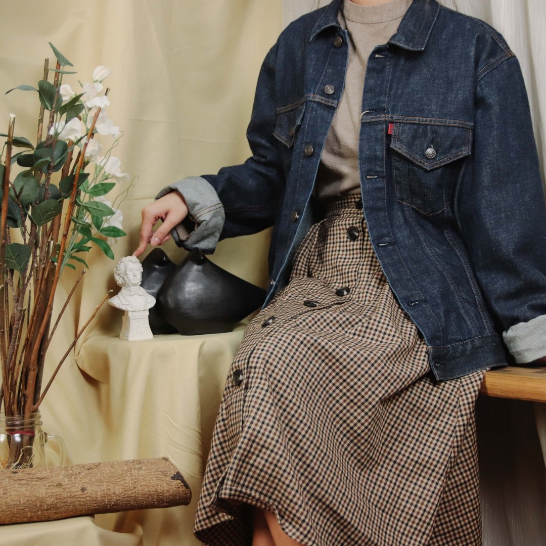 EDWIN品牌牛仔外套004, denim 夹克【Tsubasa.Y 古着屋】 - 女装休闲/机能外套 - 其他材质 蓝色