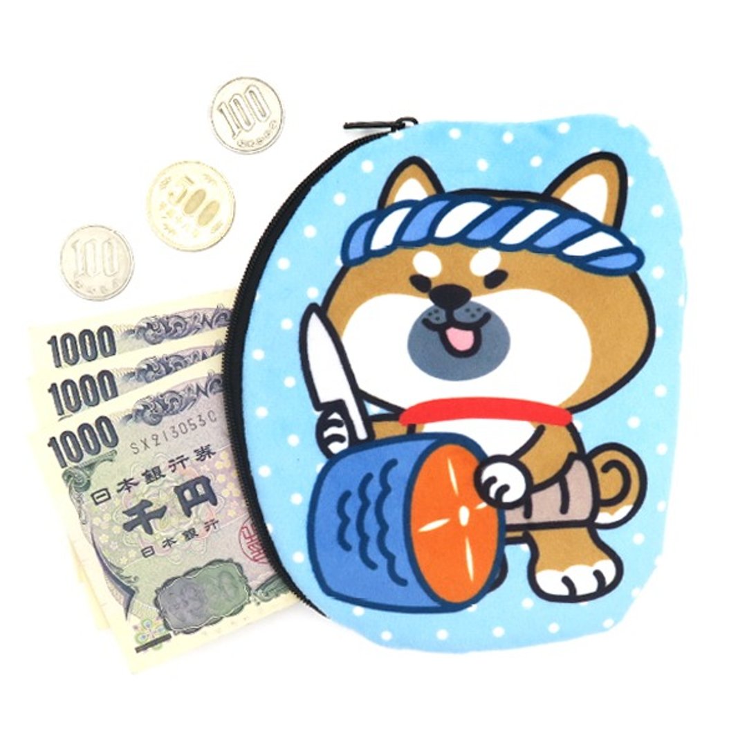 SHIBAINC 扮鬼扮马系列 卖鱼柴犬大叔 万用钱包 - 零钱包 - 棉 