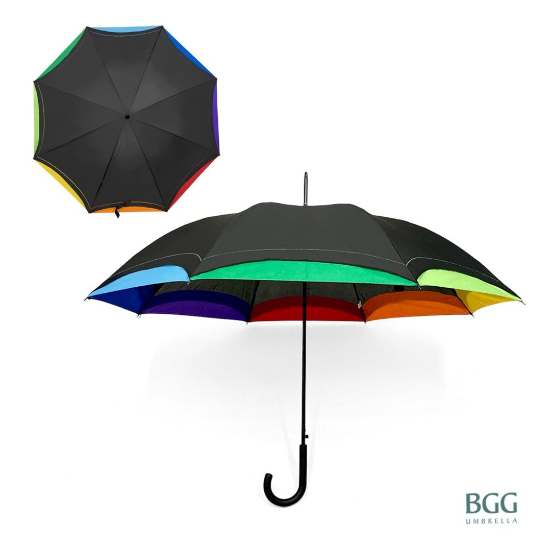 【BGG Umbrella】彩虹伞 |  网美外拍神器 自动直伞 (WA1073) - 雨伞/雨衣 - 聚酯纤维 蓝色
