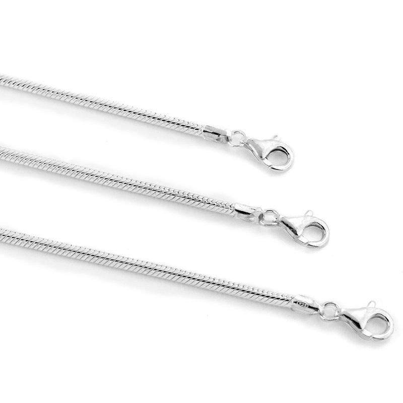 串珠手链 纯银链 - 单条 - 手链/手环 - 纯银 银色