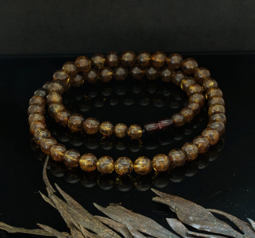 9mm 波罗的海药珀颈錬 ( Baltic Amber Necklace ) - 项链 - 宝石 