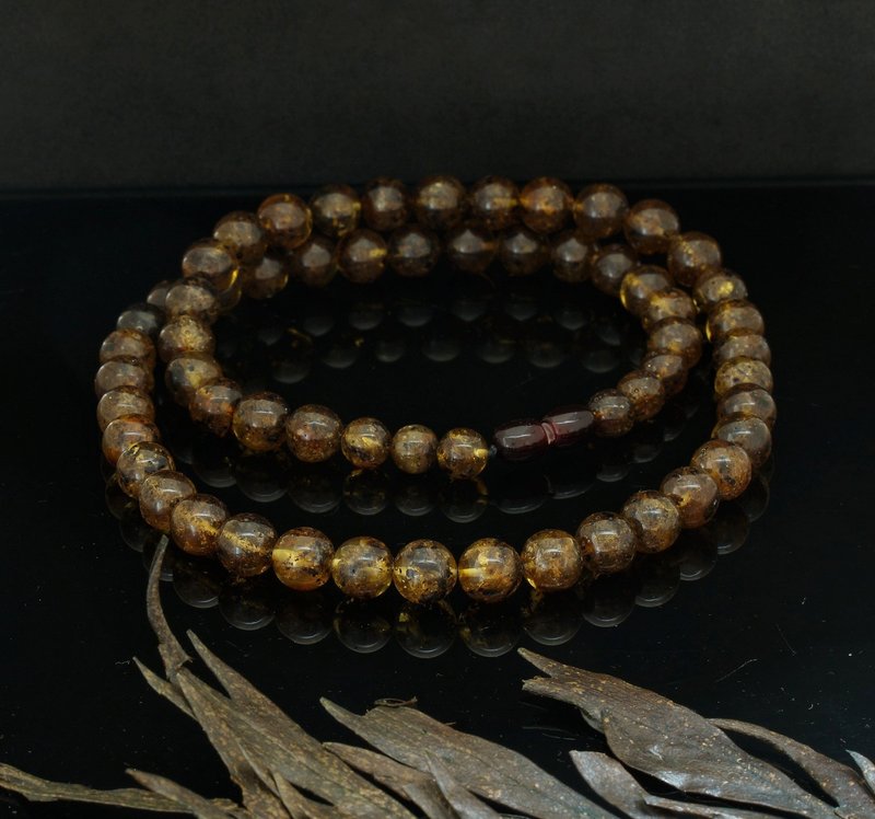 9mm 波罗的海药珀颈錬 ( Baltic Amber Necklace ) - 项链 - 宝石 