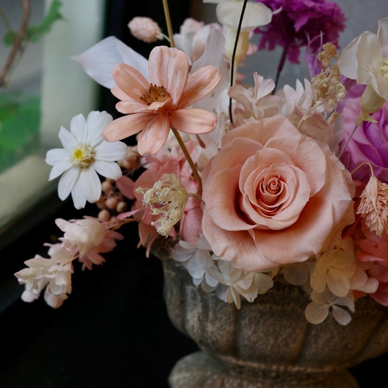 永生花 l 开幕送礼 l 居家摆饰 l 新居乔迁礼 l 紫粉色系列 l - 干燥花/捧花 - 其他材质 