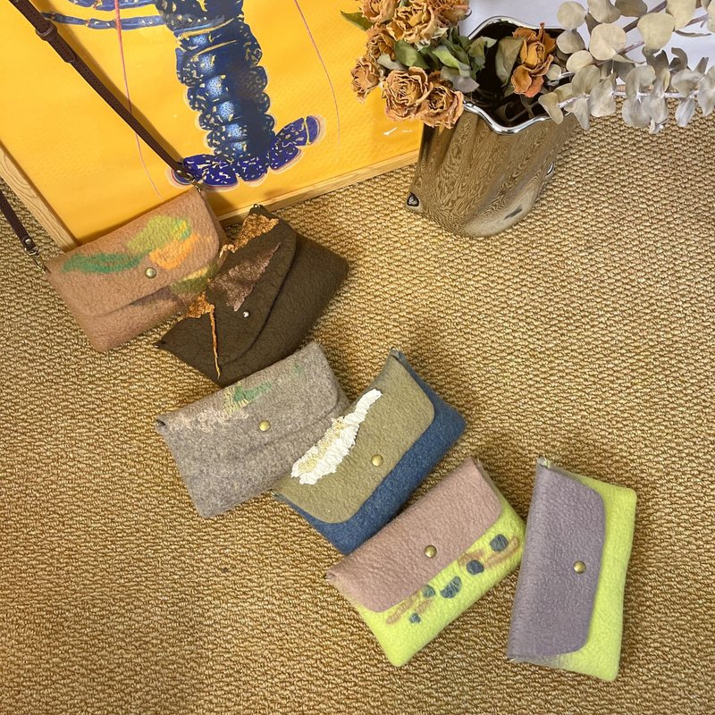 Betweenstops两站间斜背包系列-大地暖阳。大地色系盖子系列 - 手提包/手提袋 - 羊毛 多色