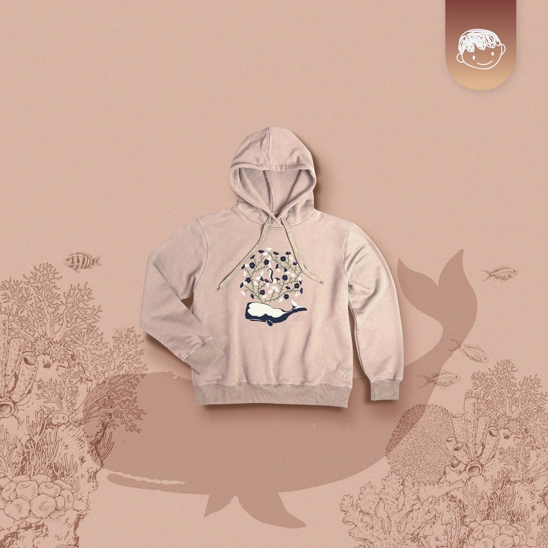 Hoodie Kid - Whale | Pink - 童装上衣 - 棉 粉红色